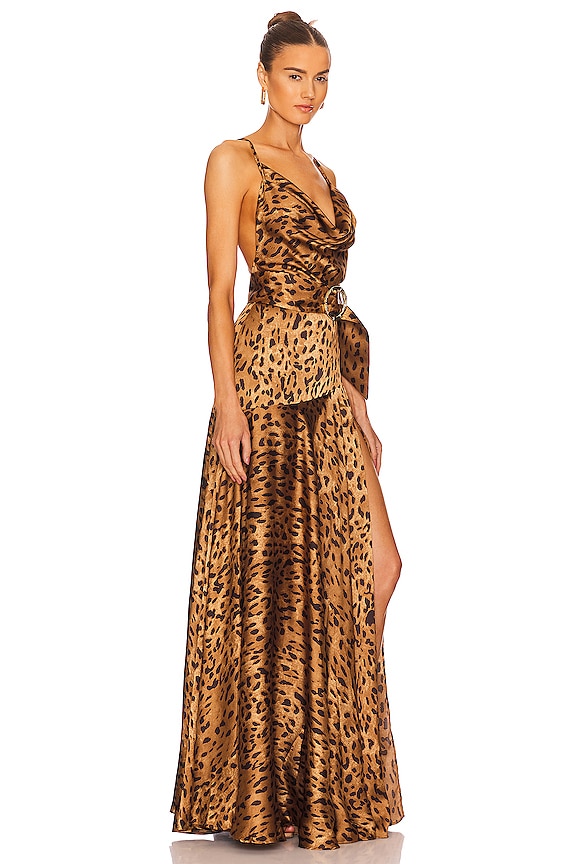 view 2 of 3 VESTIDO LEO in Brown & Black