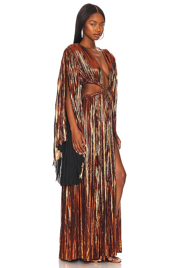 view 2 of 3 Layla Maxi Dress in Metallic Copper