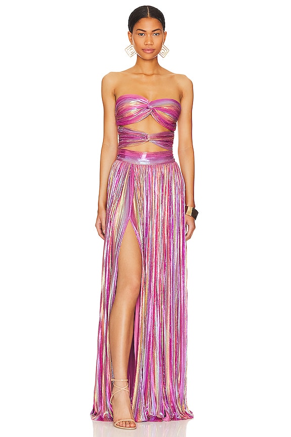 view 2 of 4 Valerie Gown in Metallic Rose Multi