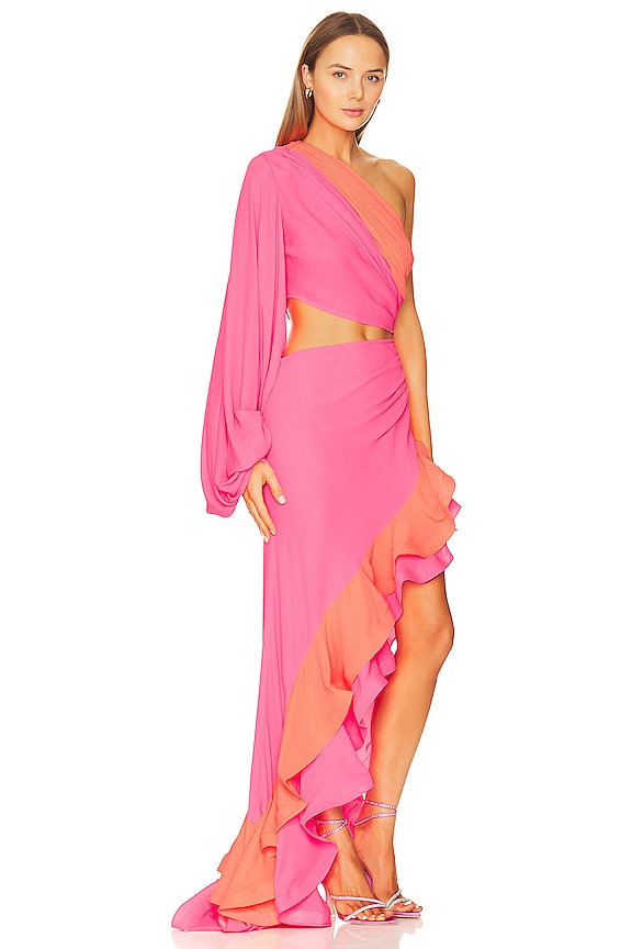 view 2 of 3 ROBE DE SOIRÉE HANNA in Pink & Coral