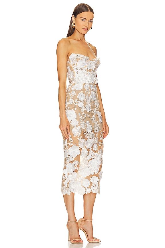 view 2 of 3 Jasmine Midi Dress in White & Floral