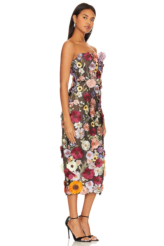 view 2 of 3 Bouquet Dress in Black Multi