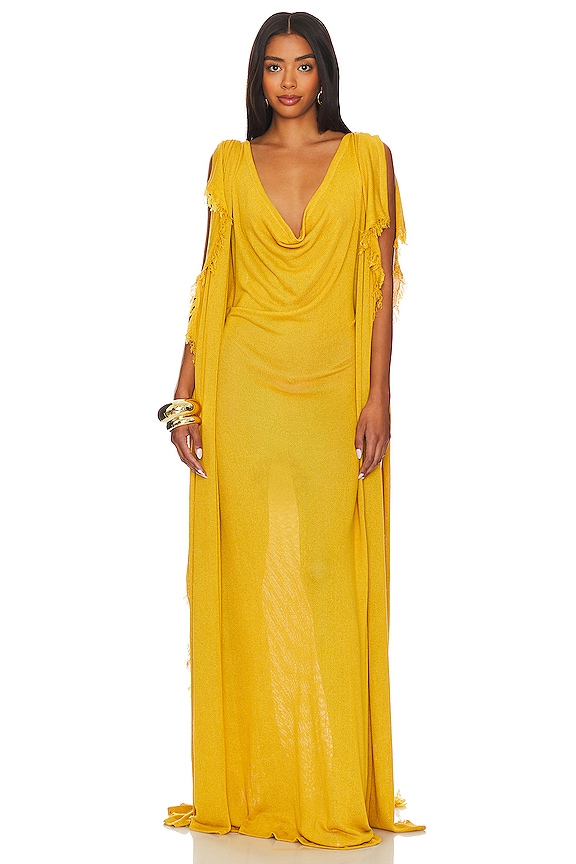 view 2 of 4 VESTIDO LARGO KAHLIA in Mustard