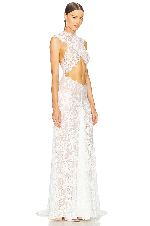 view 2 of 3 Naia Lace Gown in White