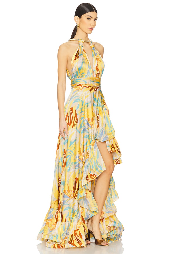view 2 of 4 Palma Isla Gown in Mustard Multi