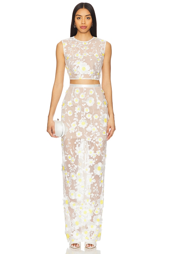 view 1 of 4 Jasmine Two Piece Set in White Multi