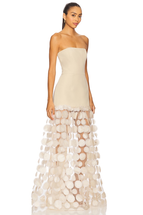 view 2 of 3 Harper Strapless Gown in Cream