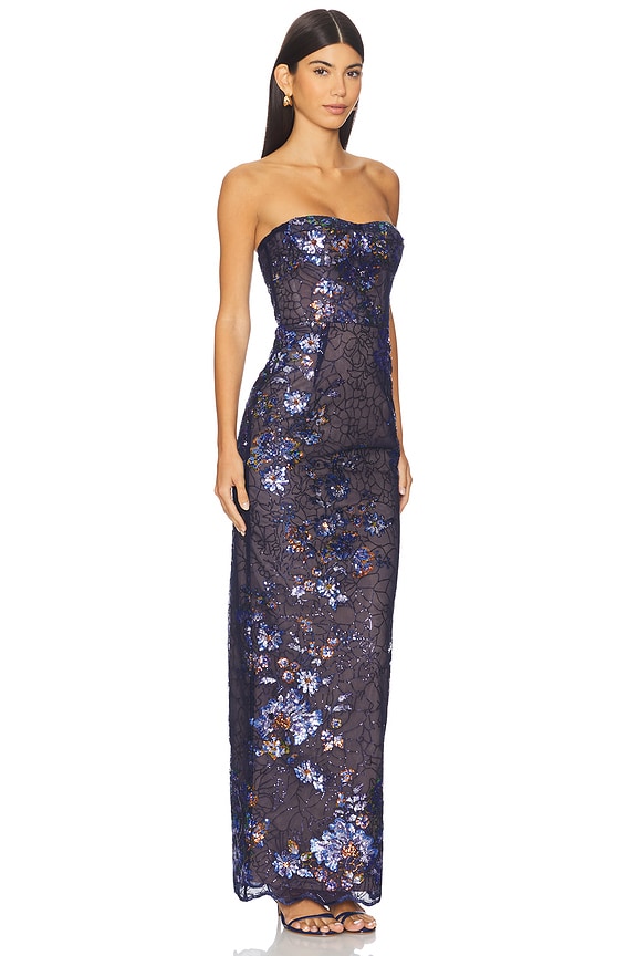 view 2 of 4 VESTIDO LARGO DAHLIA in Purple Multi