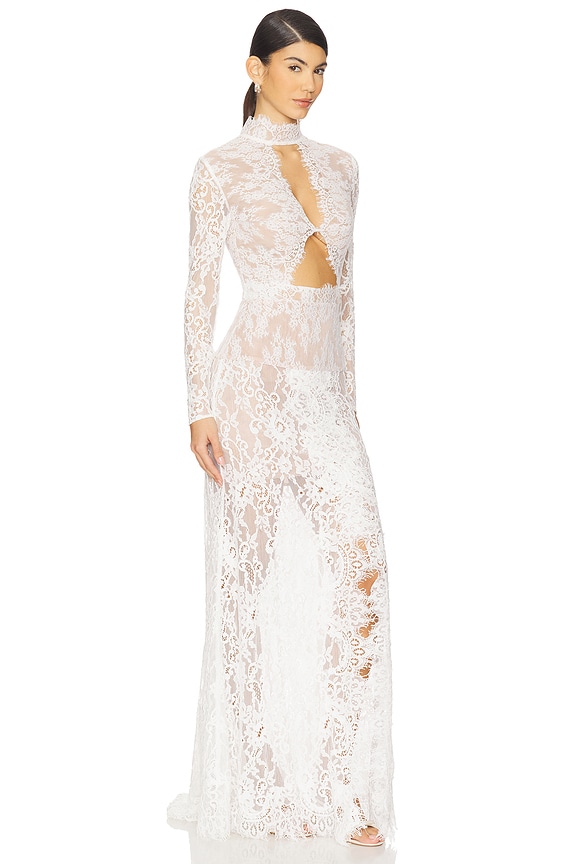 view 2 of 3 Eleanor Lace Gown in White