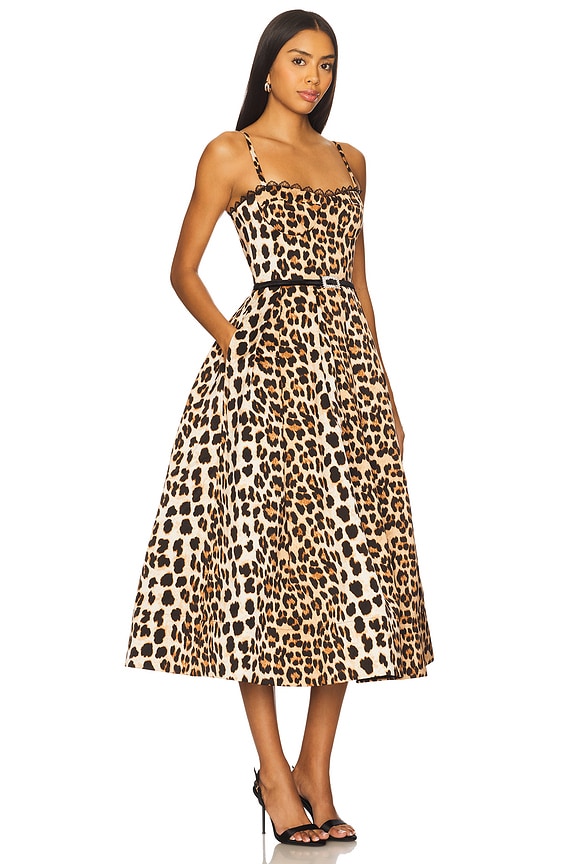 view 2 of 4 Inara Leopard Midi Dress in Black & Brown