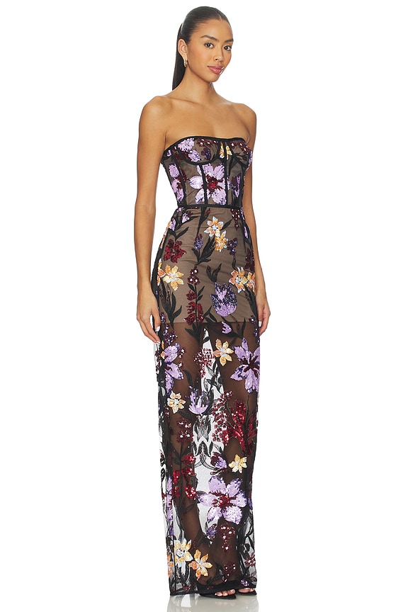 view 2 of 5 MAXIVESTIDO DAHLIA in Purple Multi