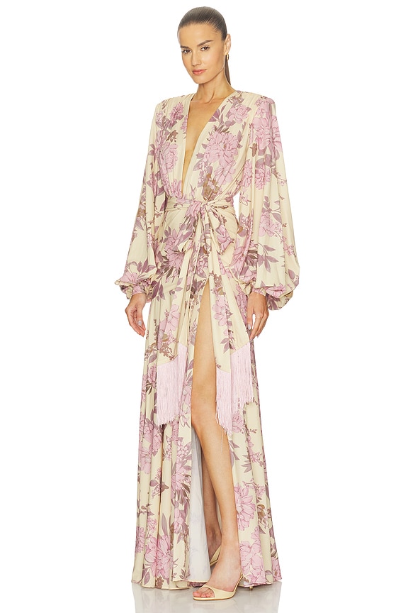 view 2 of 3 Magnolia Carmen Gown in Blush Multi