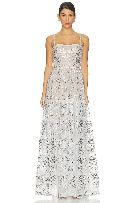 view 1 of 4 Midnight Embellished Gown in White