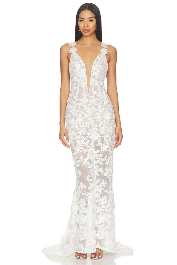 view 2 of 5 VESTIDO LARGO EDEN in Blanc