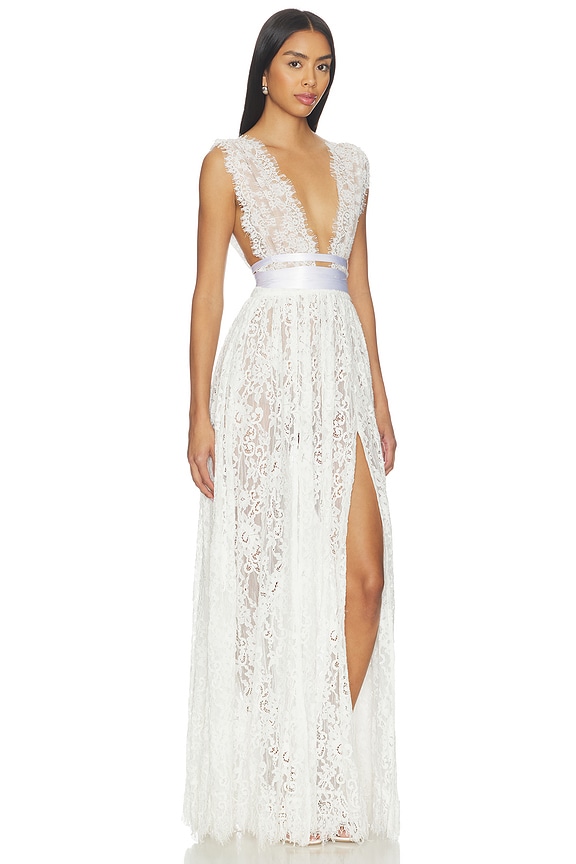 view 2 of 3 VESTIDO LARGO GODDESS in White