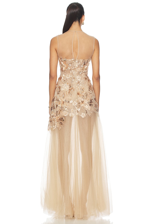 Layla Sequin Floral Maxi Dress