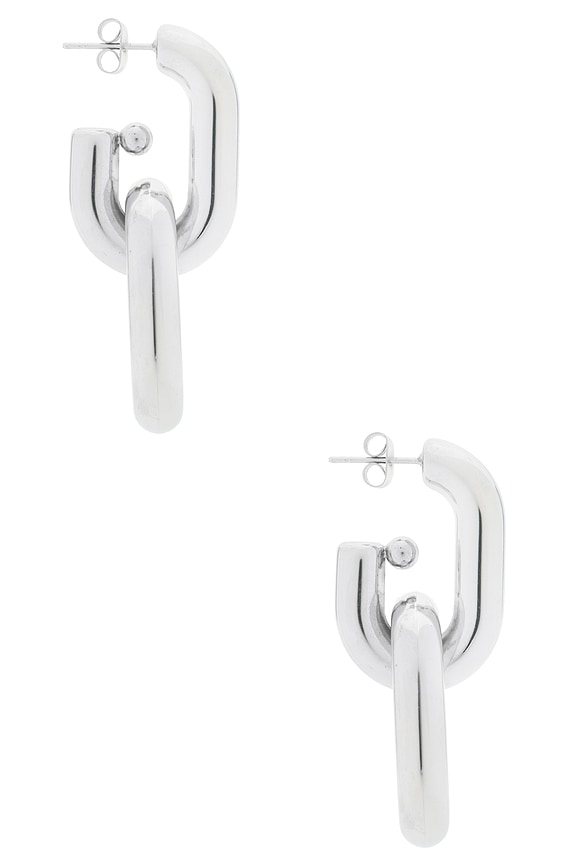 view 2 of 3 Double Link Earrings in Silver