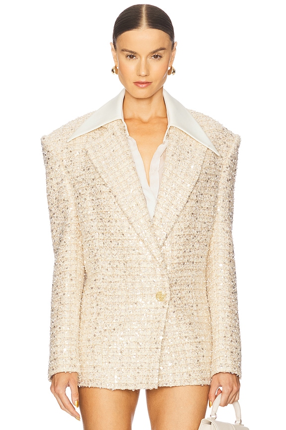 view 2 of 7 Blake Sequin Blazer in Ivory