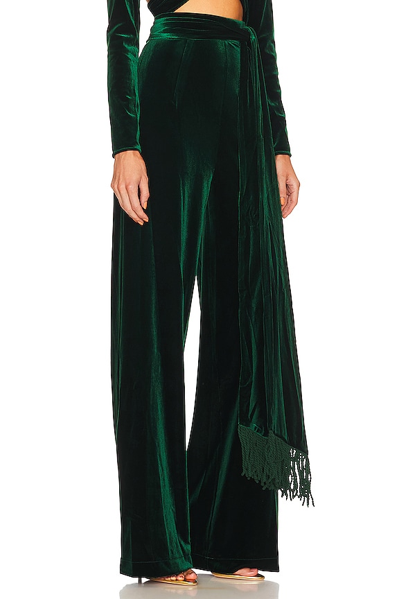 view 2 of 4 Cleopatra Velvet Pant in Emerald