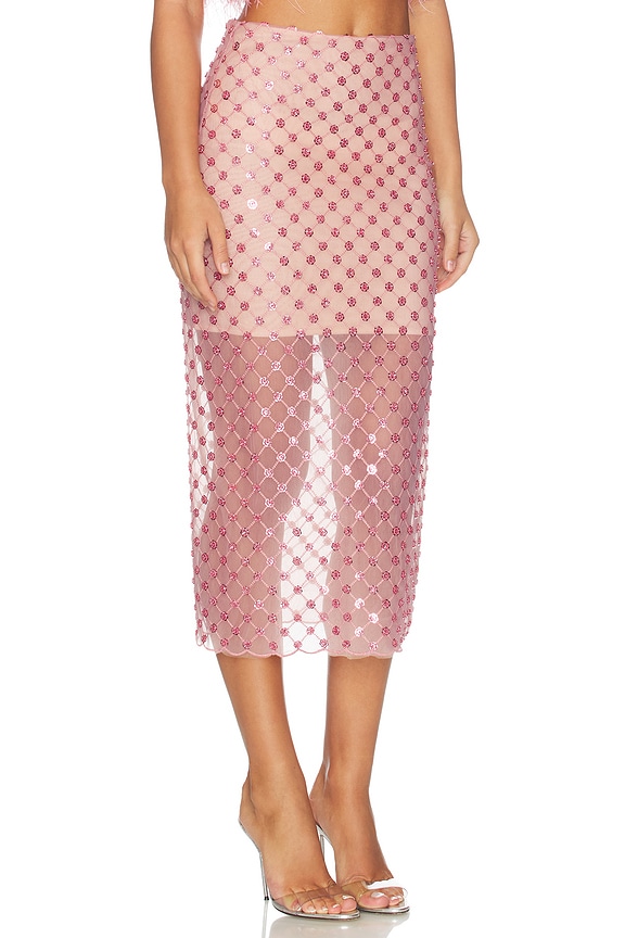 view 2 of 6 JUPE MIDI LIORA  in Baby Pink