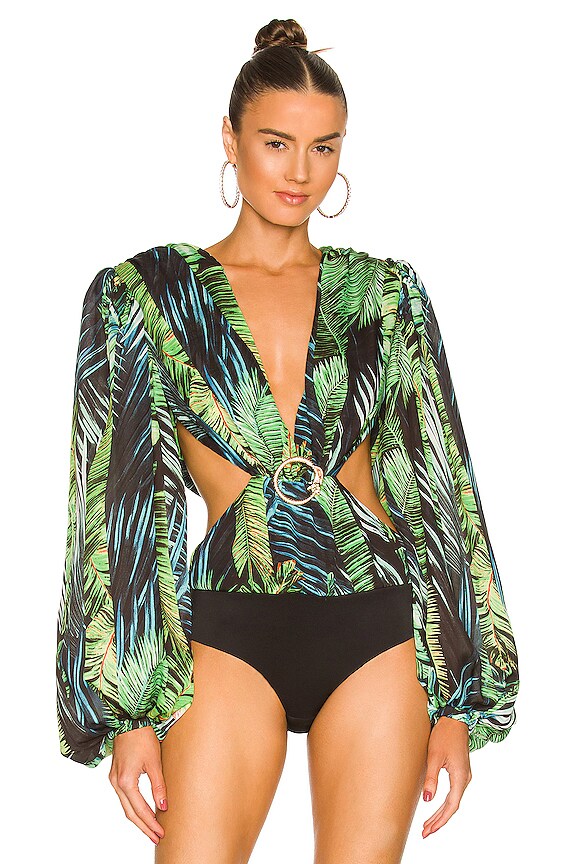 view 2 of 5 x REVOLVE Jungle Bodysuit in Green Multi