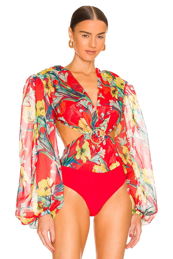 view 2 of 5 x REVOLVE Flavia Bodysuit in Red & Multi