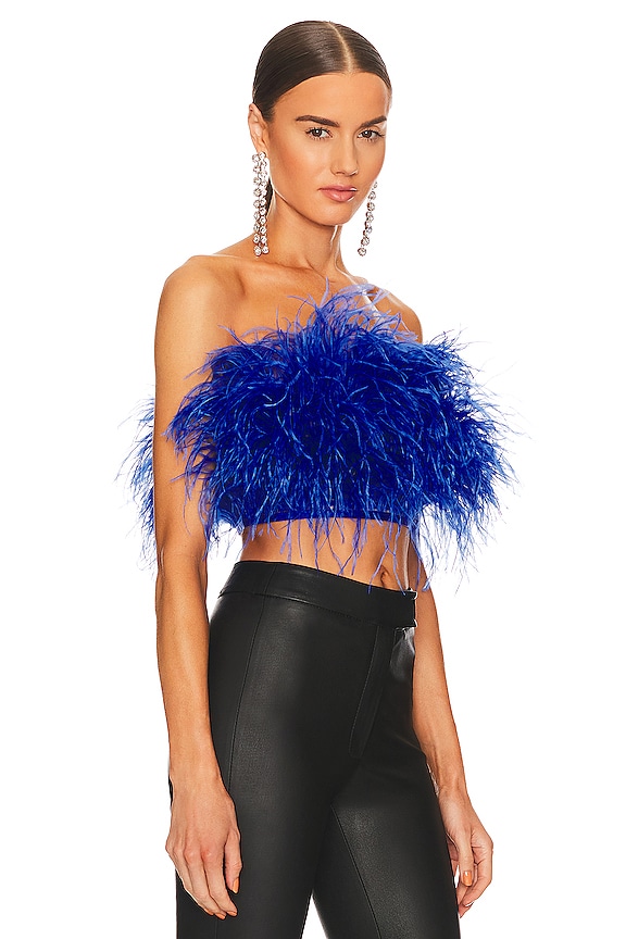view 2 of 4 Afiya Feather Top in Cobalt