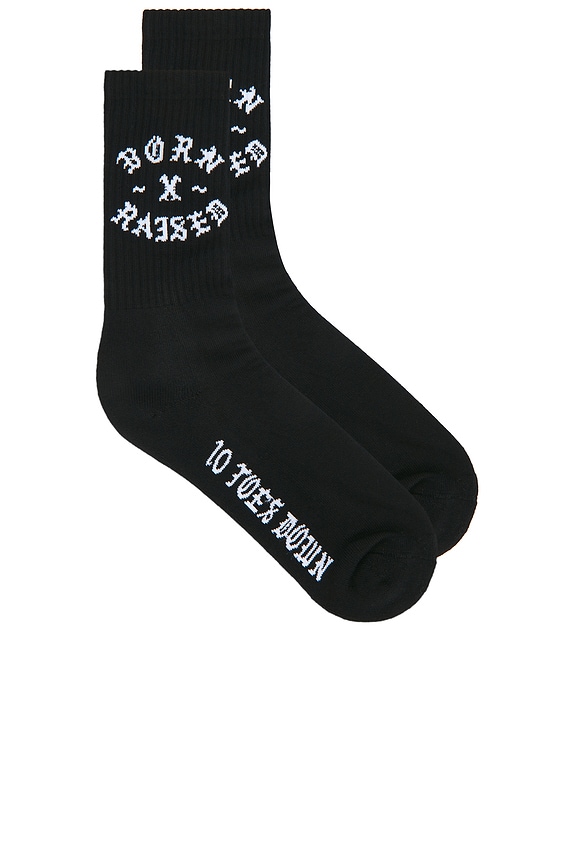 view 1 of 2 10 Toes Down Rocker Socks in Black