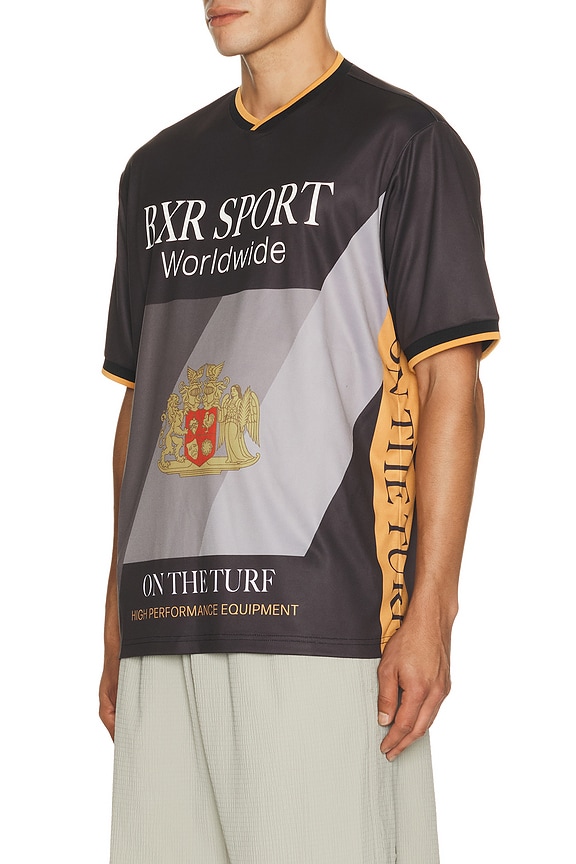 view 2 of 5 Crest Soccer Jersey in Black & Grey