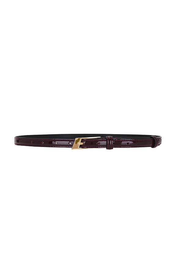 view 1 of 3 Slanted Belt in Raisin & Gold