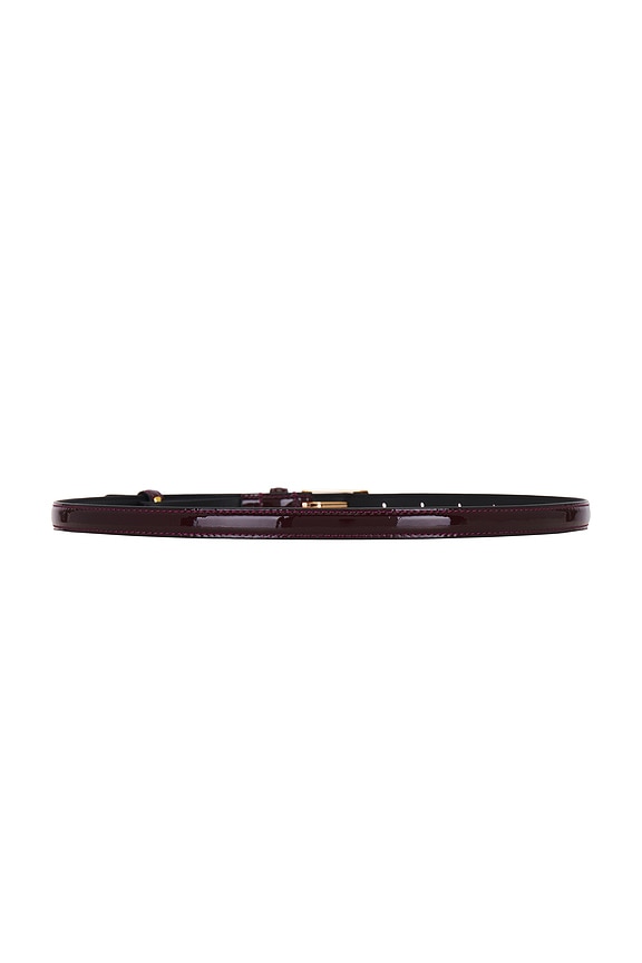 view 2 of 3 Slanted Belt in Raisin & Gold