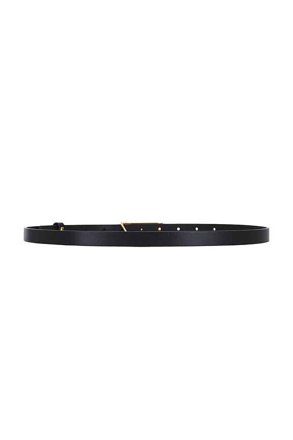 view 2 of 3 Solid Belt in Black & Gold