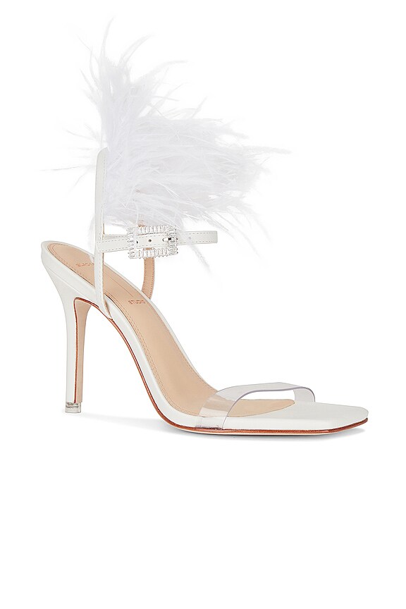 view 2 of 5 Trinity Heeled Sandal in White Leather