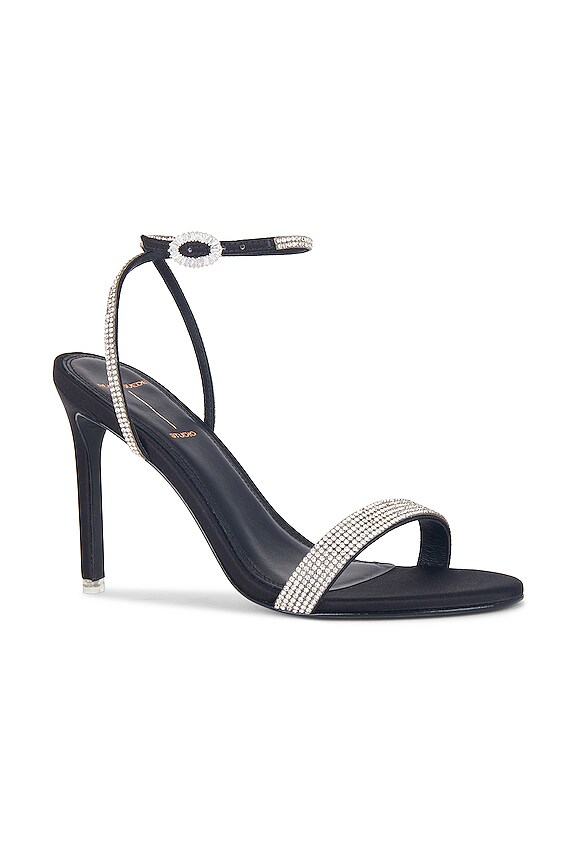 view 2 of 5 Lexi Heeled Sandal in Black Satin