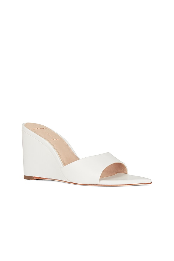 view 2 of 5 Octavia Wedge Sandal in White Leather