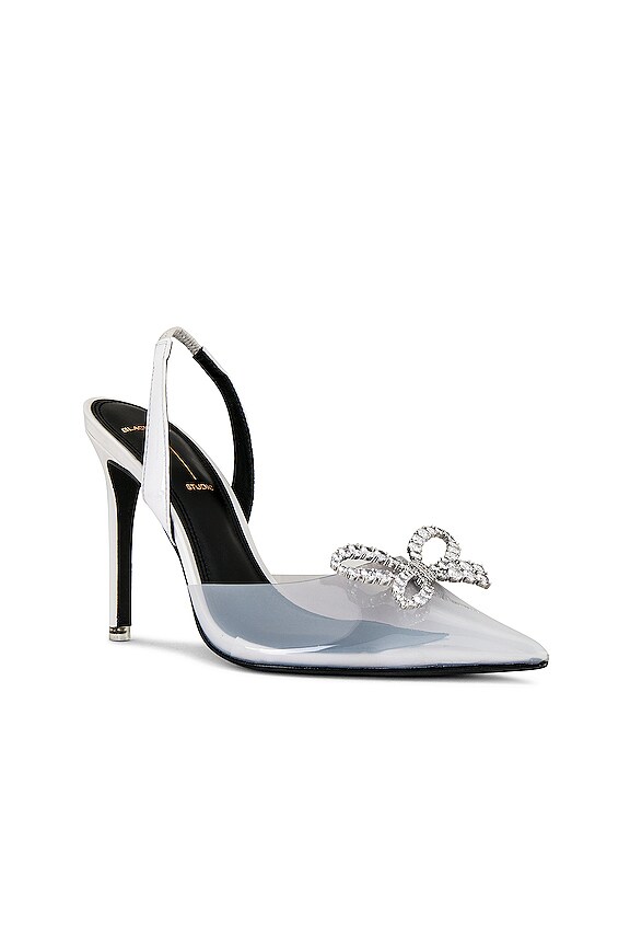 view 2 of 5 Monroe Heeled Sandal in White Patent & Pvc