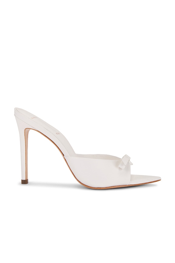 BLACK SUEDE STUDIO Brea Bow Mule in Coconut | REVOLVE