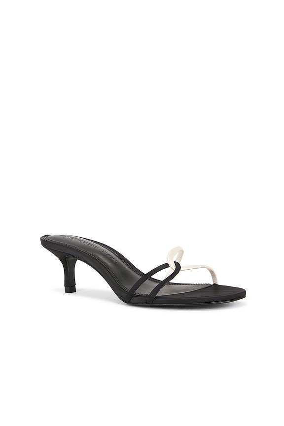 view 2 of 5 MULES ILARIA 50 in Black With Champagne Satin