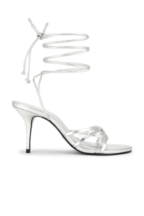 view 1 of 5 SANDALES TALLY 80 in Silver Metallic Leather