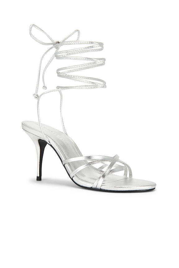 view 2 of 5 SANDALES TALLY 80 in Silver Metallic Leather