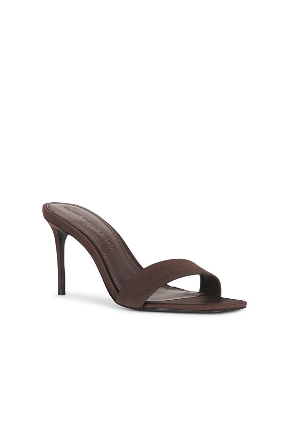 view 2 of 5 Naomi 80 Mule in Cacao Satin