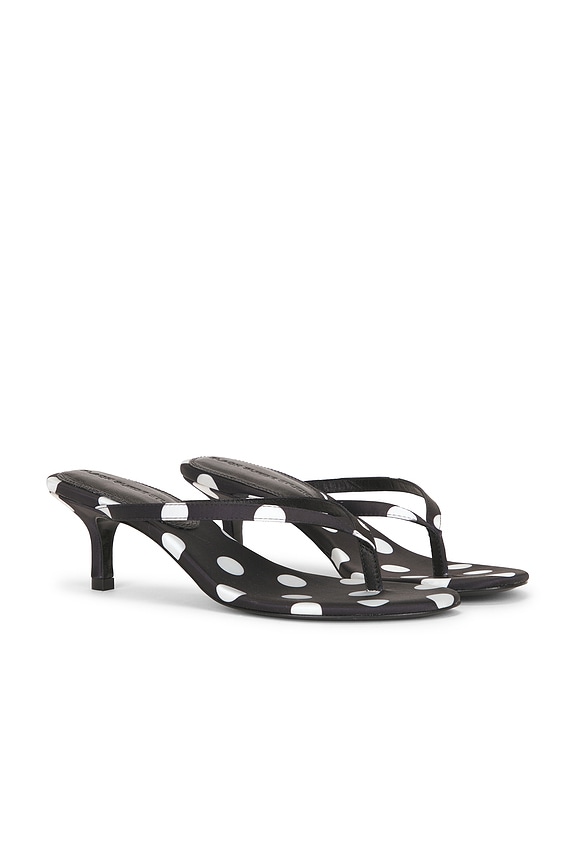 view 2 of 5 Tash 50 Mule in Black Polka Dot Satin