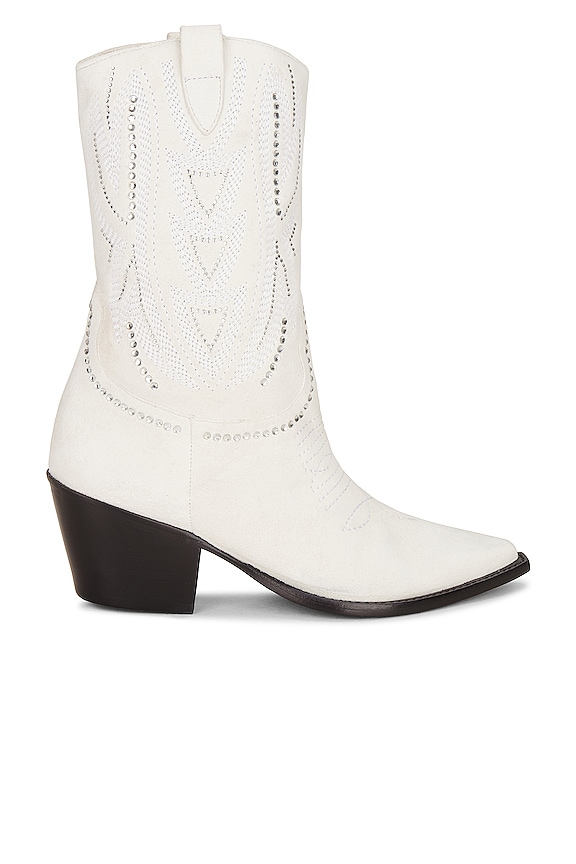 BLACK SUEDE STUDIO x Caroline Stanbury Laurel Cowboy Boot in Cream ...