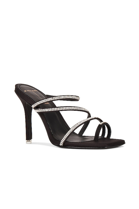 view 2 of 5 SELMA 뮬 in Black Nappa with Crystal Embellishment