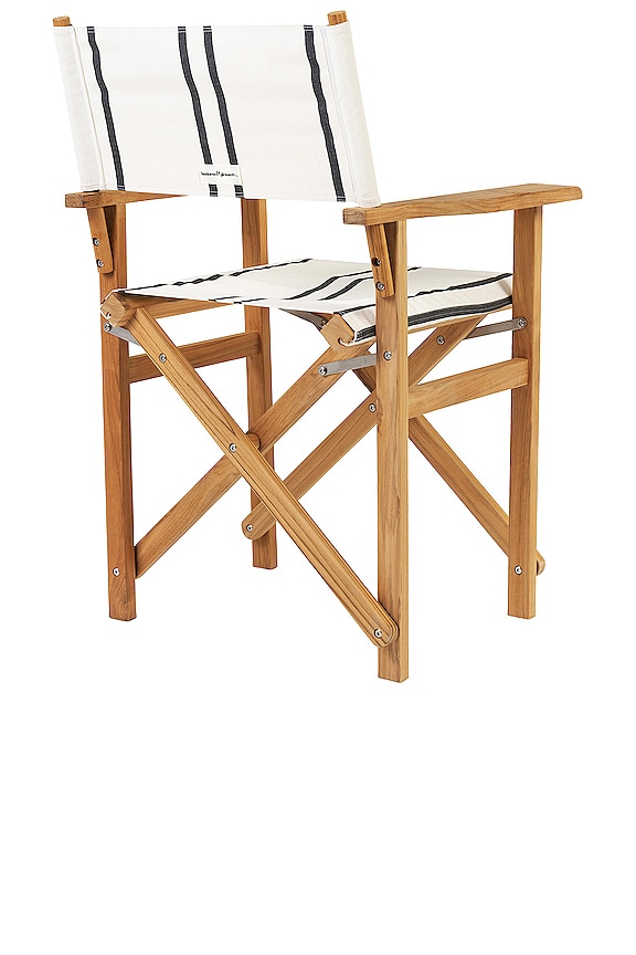 view 2 of 2 Directors Chair Table in Malibu Black Stripe