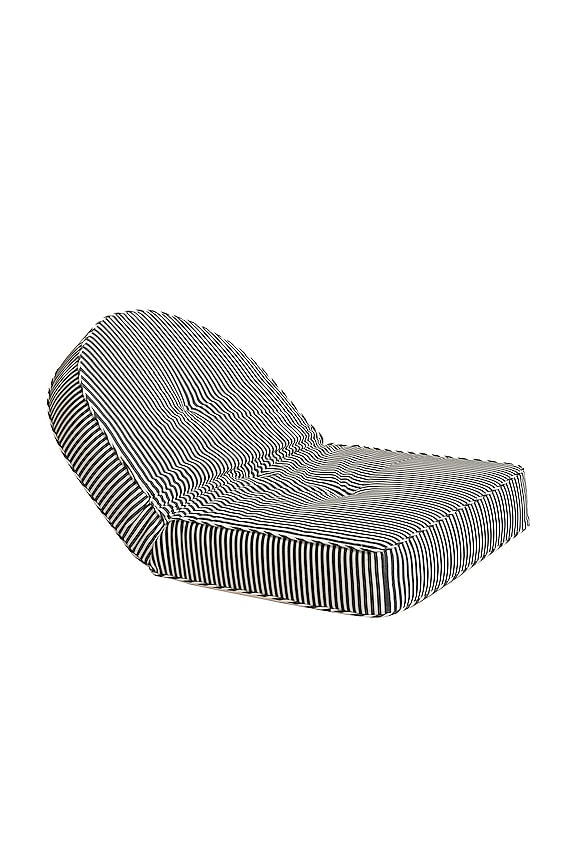 view 2 of 6 Reclining Pillow Lounger in Laurens Navy Stripe