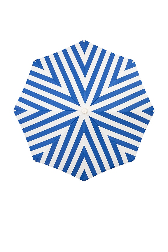 view 2 of 5 Amalfi Umbrella in Crew Mediterranean Blue Stripe