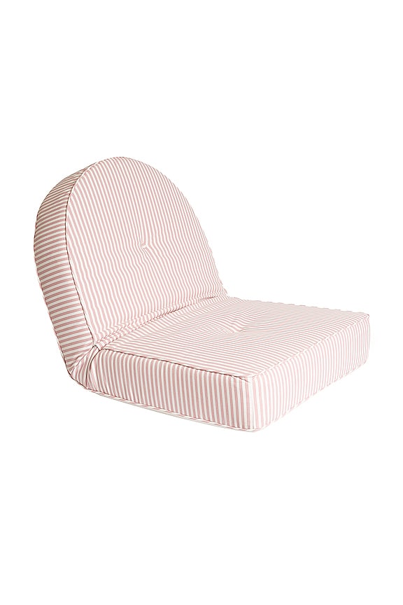 view 2 of 6 Reclining Pillow Lounger in Laurens Pink Stripe