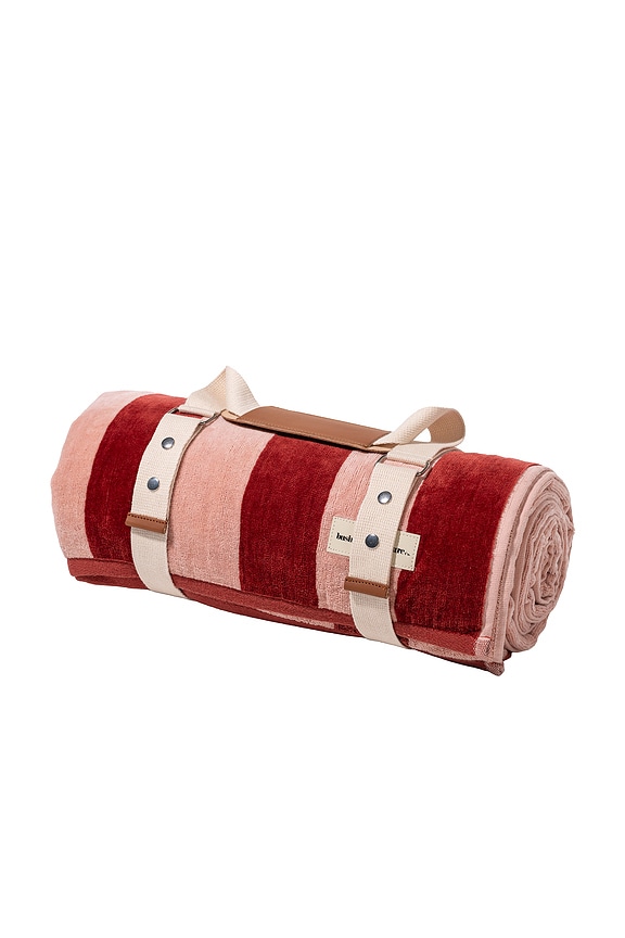 view 1 of 2 MANTA PLAYA BEACH BLANKET in Terry Terracotta Stripe