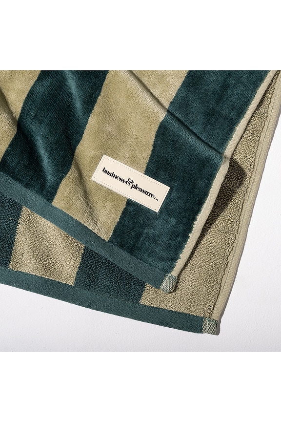 view 2 of 2 MANTA PLAYA BEACH BLANKET in Terry Green Stripe